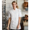 Premier Ladies Short Sleeve Chef's Jacket